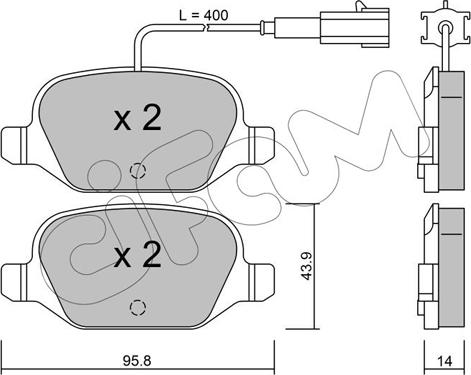 Cifam 822-324-3 - Kit de plaquettes de frein, frein à disque cwaw.fr