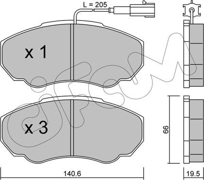 Cifam 822-325-0 - Kit de plaquettes de frein, frein à disque cwaw.fr