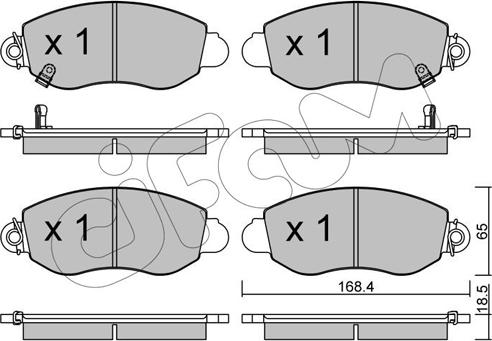 Cifam 822-320-0 - Kit de plaquettes de frein, frein à disque cwaw.fr