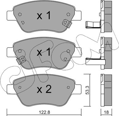 Cifam 822-321-4 - Kit de plaquettes de frein, frein à disque cwaw.fr