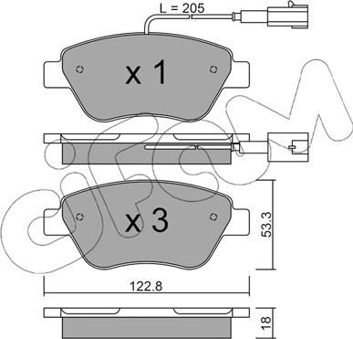 Cifam 822-321-0 - Kit de plaquettes de frein, frein à disque cwaw.fr