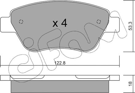 Cifam 822-321-1 - Kit de plaquettes de frein, frein à disque cwaw.fr