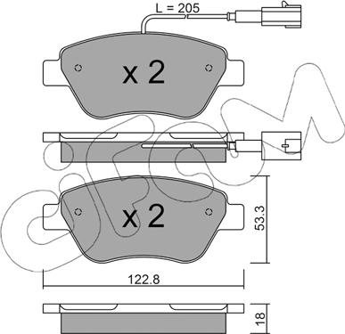 Cifam 822-321-3 - Kit de plaquettes de frein, frein à disque cwaw.fr