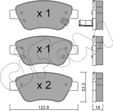 Cifam 822-321-2 - Kit de plaquettes de frein, frein à disque cwaw.fr