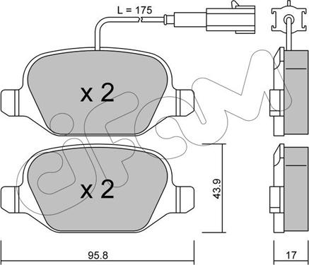 Cifam 822-323-2 - Kit de plaquettes de frein, frein à disque cwaw.fr