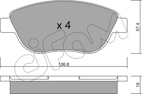 Cifam 822-322-1 - Kit de plaquettes de frein, frein à disque cwaw.fr