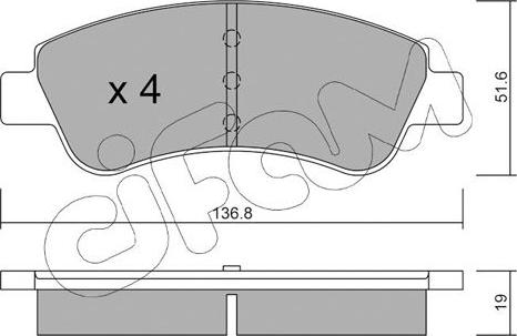 Cifam 822-327-0 - Kit de plaquettes de frein, frein à disque cwaw.fr