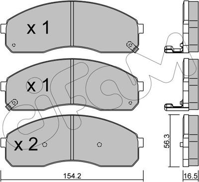 Cifam 822-374-0 - Kit de plaquettes de frein, frein à disque cwaw.fr