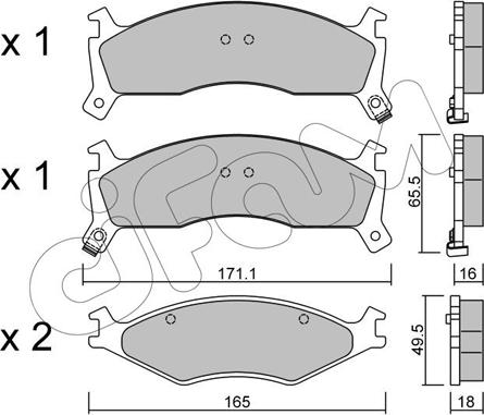 Cifam 822-375-0 - Kit de plaquettes de frein, frein à disque cwaw.fr