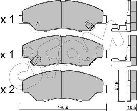 Cifam 822-376-0 - Kit de plaquettes de frein, frein à disque cwaw.fr