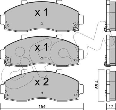 Cifam 822-373-0 - Kit de plaquettes de frein, frein à disque cwaw.fr