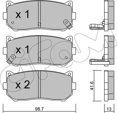 Cifam 822-372-0 - Kit de plaquettes de frein, frein à disque cwaw.fr