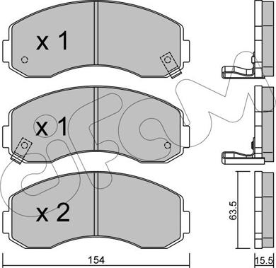 Cifam 822-377-0 - Kit de plaquettes de frein, frein à disque cwaw.fr