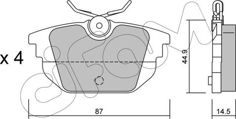 Cifam 822-299-0 - Kit de plaquettes de frein, frein à disque cwaw.fr