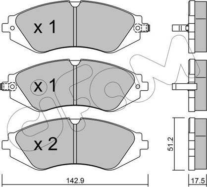 Cifam 822-294-0 - Kit de plaquettes de frein, frein à disque cwaw.fr