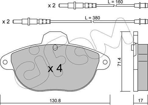 Cifam 822-290-0 - Kit de plaquettes de frein, frein à disque cwaw.fr