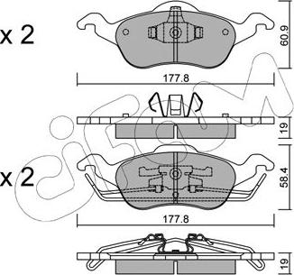 Cifam 822-291-0 - Kit de plaquettes de frein, frein à disque cwaw.fr