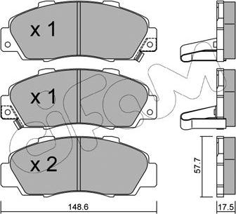 Cifam 822-298-0 - Kit de plaquettes de frein, frein à disque cwaw.fr