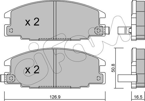 Cifam 822-244-0 - Kit de plaquettes de frein, frein à disque cwaw.fr