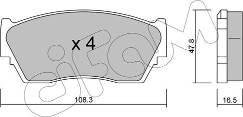 Cifam 822-246-0 - Kit de plaquettes de frein, frein à disque cwaw.fr