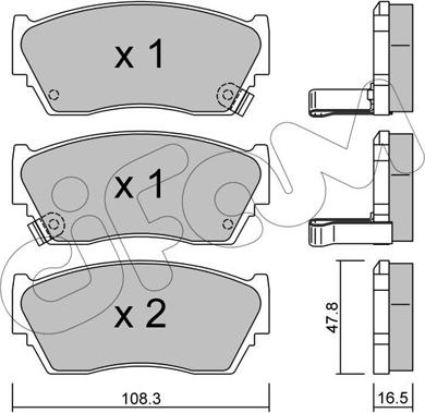 Cifam 822-246-1 - Kit de plaquettes de frein, frein à disque cwaw.fr