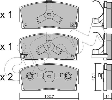 Cifam 822-240-0 - Kit de plaquettes de frein, frein à disque cwaw.fr