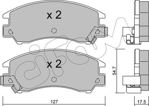 Cifam 822-241-0 - Kit de plaquettes de frein, frein à disque cwaw.fr