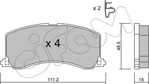 Cifam 822-248-0 - Kit de plaquettes de frein, frein à disque cwaw.fr