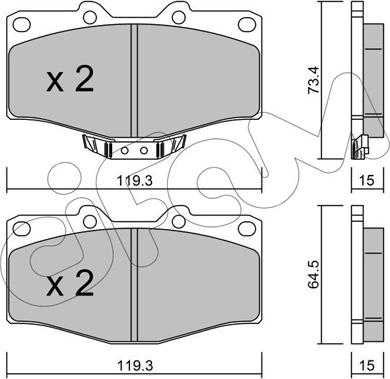 Cifam 822-242-0 - Kit de plaquettes de frein, frein à disque cwaw.fr