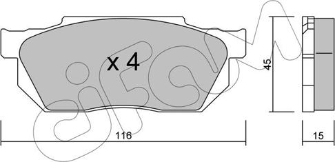 Cifam 822-247-0 - Kit de plaquettes de frein, frein à disque cwaw.fr