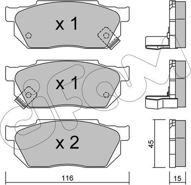 Cifam 822-247-1 - Kit de plaquettes de frein, frein à disque cwaw.fr