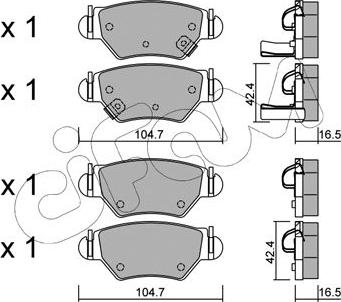 Cifam 822-259-0 - Kit de plaquettes de frein, frein à disque cwaw.fr