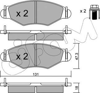 Cifam 822-254-0 - Kit de plaquettes de frein, frein à disque cwaw.fr