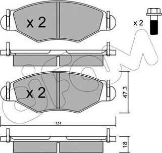 Cifam 822-254-1 - Kit de plaquettes de frein, frein à disque cwaw.fr