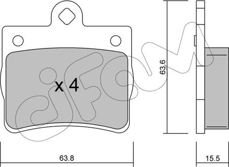 Cifam 822-255-0 - Kit de plaquettes de frein, frein à disque cwaw.fr