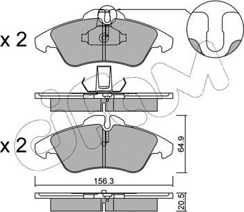 Cifam 822-256-0 - Kit de plaquettes de frein, frein à disque cwaw.fr