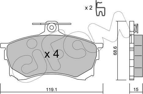 Cifam 822-250-0 - Kit de plaquettes de frein, frein à disque cwaw.fr