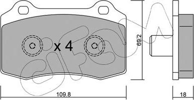 Cifam 822-251-5 - Kit de plaquettes de frein, frein à disque cwaw.fr