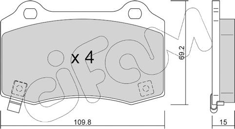 Cifam 822-251-6 - Kit de plaquettes de frein, frein à disque cwaw.fr