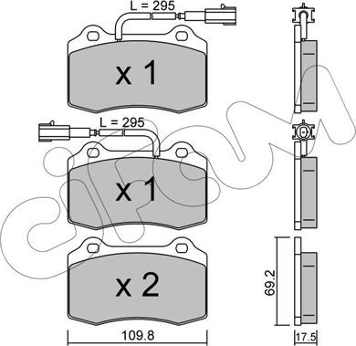 Cifam 822-251-0 - Kit de plaquettes de frein, frein à disque cwaw.fr