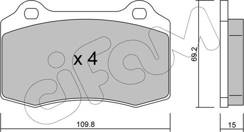 Cifam 822-251-2 - Kit de plaquettes de frein, frein à disque cwaw.fr