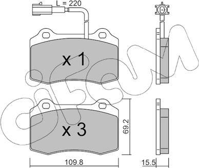 Cifam 822-251-7 - Kit de plaquettes de frein, frein à disque cwaw.fr