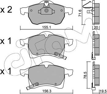 Cifam 822-258-0 - Kit de plaquettes de frein, frein à disque cwaw.fr