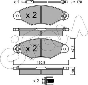 Cifam 822-253-1 - Kit de plaquettes de frein, frein à disque cwaw.fr