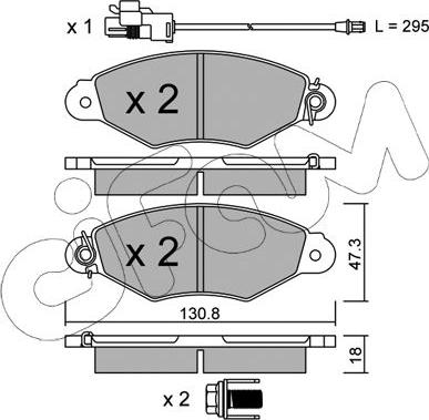 Cifam 822-253-2 - Kit de plaquettes de frein, frein à disque cwaw.fr