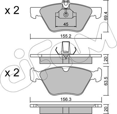 Cifam 822-252-0 - Kit de plaquettes de frein, frein à disque cwaw.fr