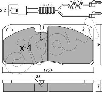 Cifam 822-269-3K - Kit de plaquettes de frein, frein à disque cwaw.fr