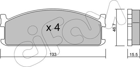 Cifam 822-265-0 - Kit de plaquettes de frein, frein à disque cwaw.fr