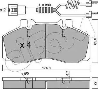 Cifam 822-266-0K - Kit de plaquettes de frein, frein à disque cwaw.fr