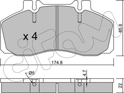 Cifam 822-266-0 - Kit de plaquettes de frein, frein à disque cwaw.fr